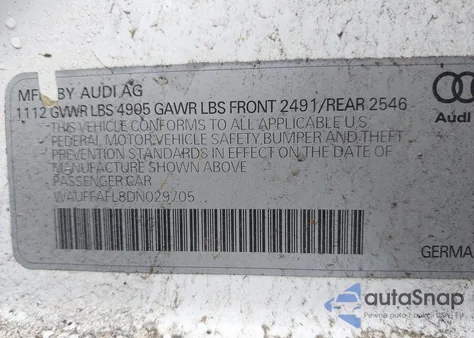 2013 Audi A4 2.0T Premium из США, поврежденный, VIN WAUFFAFL8DN029705